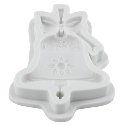 Christmas Bell Silicone Mold 3D Bowknot Bell Fondant Molds - color: Style U
