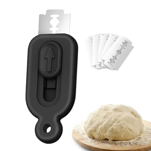 Premium Extractable & Magnetic Bread Lame Dough Scoring Tool, Sourdough Bread Lame Slashing Tool, Bread Dough Cutter Slashing Razor Tool,5 Razor Blades, Dough Scoring Knife Upgraded (Black2) - color: Black2