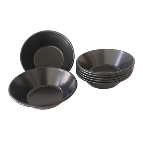 3 Inch Pastel de Nata Tins, Carbon Steel Egg Tart Mold 8 Pack - color: Black
