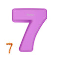 Ducodocu Large Silicone Number Cake Mould 3D Novelty Cake Pan DIY Baking Mold for Birthday Anniversary Number of 7 - size: 7