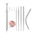 20g 16g 18g Piercing Taper Internal Threaded Piercing Taper Insertion Threader Tool Threadless Jewelry Changing Tool Horseshoe Nose Ring Labret Earring Studs Applicator Piercing Ball Grabber - color: C1- Graber + Insertion Threader Tool