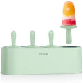 WYOK Popsicle Molds 4-Cavity Silicone Ice Pop Mold (Green, IcyClassic Pops) - color: Green