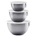 Tovolo Stainless Steel Nesting Mixing Bowls Set of 3 with Lids - size: Set of 3
