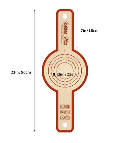 Silicone Dutch Oven Bread Sling Set - 2 Pcs Non-Stick Round Mats, Reusable Long Handle Transfer Lifter for Sourdough