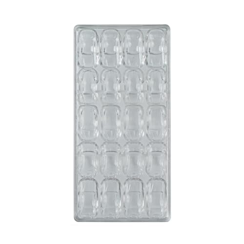 Pastry Tek 10.8 x 5.3 Inch Chocolate Shaping Mold, 1 Freezable Candy Mold - 20 Cavities, 3D Car-Shaped, Clear Polycarbonate Chocolate Mold, Dishwashable, Easy To Release - Restaurantware - size: 1 Count | 10.8 x 5.3 Inch, style: Car