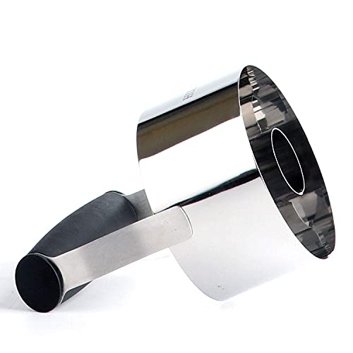 HULISEN 3.5 in Donut Cutter & Biscuit Cutter Set with hole, Stainless Steel - size: 3.5" Donut Cutter & Biscuit Cutter