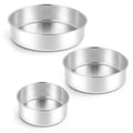 Leonyo 4-6-8 Inch Round Cake Pans Set of 3, Molds Tin for Baking, 2In Deep - size: 4+6+8x2 Inch