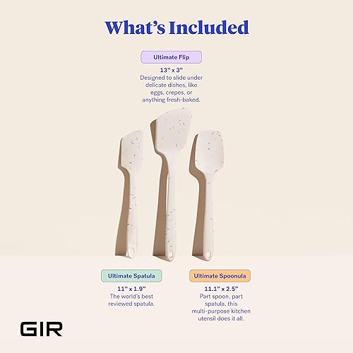 GIR: 3-Piece Silicone Ultimate Kitchen Utensils Set – Sprinkles - color: Sprinkles, size: 3 - Piece Set