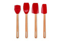 Le Creuset Silicone Signature Tools Set, 4-piece, Cerise - color: Cerise, style: 4-Piece Tool Set