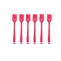 Silicone brush, Oil Brush for BBQ Kitchen Cooking Baking and Grilling (6 PCS,Rose red) - color: Rose Red