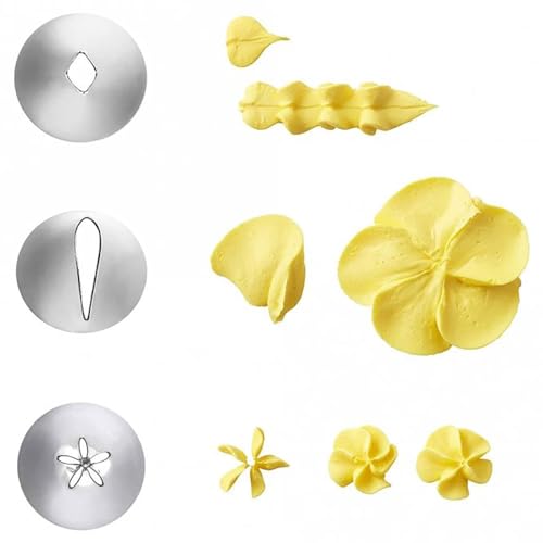 Wilton Decorating Tip Set 3/Pkg-#104 Petal/#352 Leaf/#224 Flower