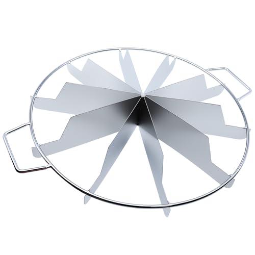 FDXGYH Pie Cutter 10 slice 10" Pie Stainless Steel Cutter with 10 Equal Slices for Slicing Pies Cake Quiches Desserts (Silver)