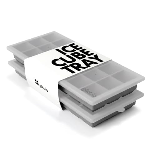 Ice Cube Tray with Lids, Small Silicone Molds for Cocktails & Drinks - color: Gray