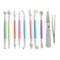 Gum Paste Tool Set, Dual-Sided Molding & Detailing, Multicolor, 11-Piece