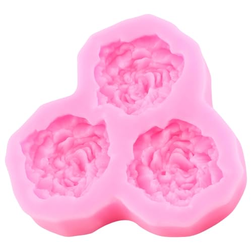 3D Peony Flower Fondant Mold Flower Silicone Molds Set Of 2 - color: Style C