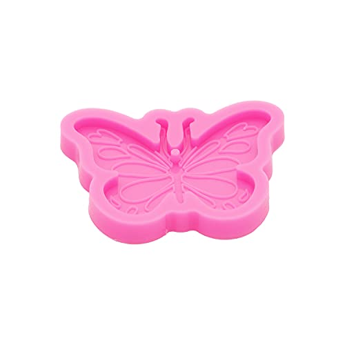 Super Shiny Butterfly Shape Keychain Resin Molds DIY Epoxy Resin Silicone Molds Custom Keychain Molds Animal Style Polymer Clay Moulds Backpack Luggage Pendant Epoxy Crafting Mold - color: B