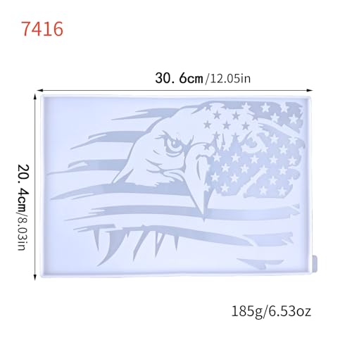 American Eagle Flag Wall Decoration Epoxy Resin Silicone Mold 7416