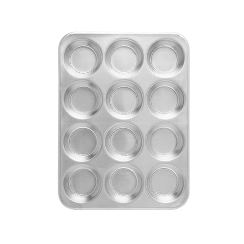 Nordic Ware Natural Aluminum Commercial Muffin Pan, 12 Cup - size: 12-Cavities, style: 12-Cavities Standard