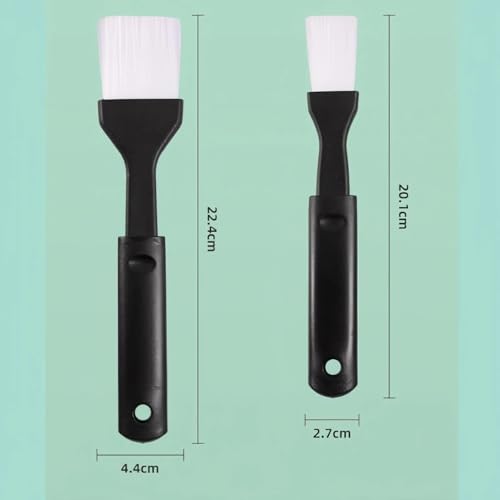 2Pcs Silicone Basting Pastry Brush, Heat Resistant Food Cooking Brush for Oil, Sauce, Baking, BBQ and Grill, BPA Free, Dishwasher Safe