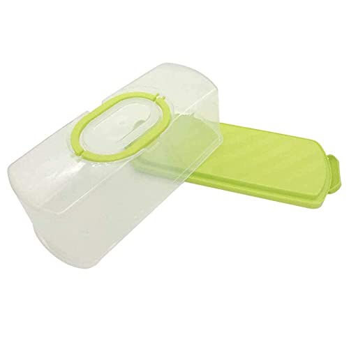 2 Pack Plastic 13 inch Rectangular Loaf Cake Storage Container,Bread Keeper for Carrying and Storing Banana Bread,Pumpkin Bread
