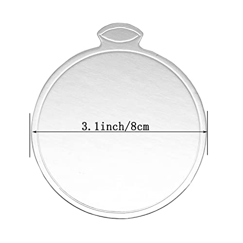 100pcs Mini Cake Boards, 3.1" Mini Round Cardboard, Silver - color: Silver