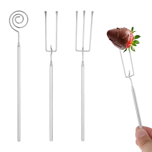 3 Pcs Chocolate Dipping Tool, Stainless Steel Truffle Candy Dipping Tools