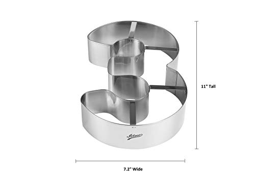 Ateco Extra Large Number 3 Cake Cutter - size: #3, 11-inches Tall