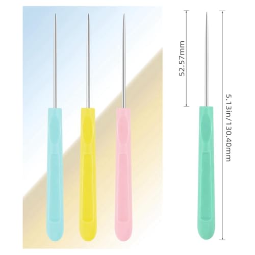 12Pcs Cookie Decorating Scribe Supplies Icing Scribe Tool for Cake Diy Craft Leather Awl Tool,Sewing Stainless Steel Fondant Sugar Stir Needle Biscuit Icing Pin Kit with Handle Baking,Decorating Tools