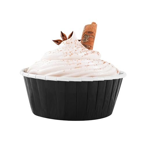 Restaurantware 5 oz Round Black Paper Large Baking Cup, 200 Pack - color: Black, size: Large