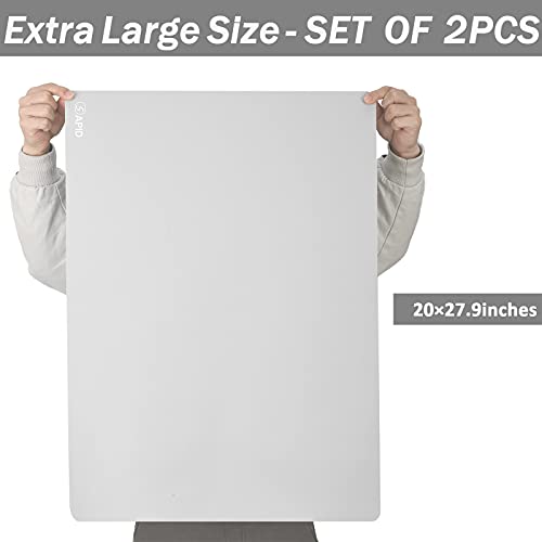 Sapid 2Pcs Thick Silicone Mat Crafts Large Silicon Sheet Resin Art Painting - color: Gray, size: 20"×27.9"