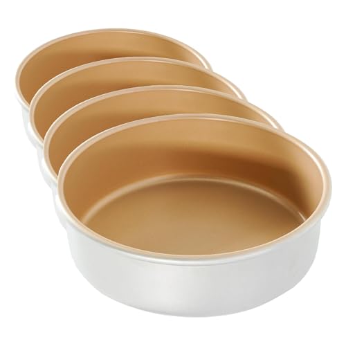 Nordic Ware Naturals Nonstick Round Cake Pan, 8-Inch (Pack of 4) - size: 8 Inch (Pack of 4), style: Round