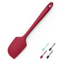 Doosu 600°F Heat Resistant Silicone Large Spatula, 11.4in, Red - color: Red, size: 11.4in (Flat Spatula)