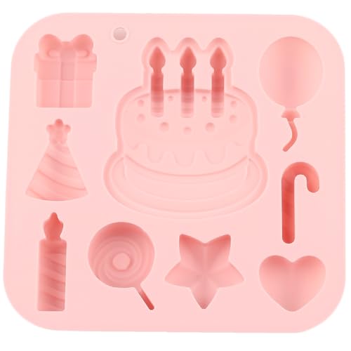 9 Cavity Birthday Cake Theme Silicone Candy Molds