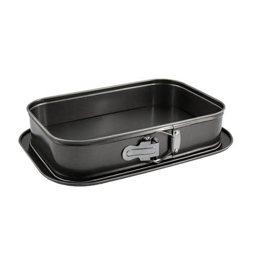 11.61×7.48 Inch Non-Stick Rectangle Springform Cake Pan Removable Bottom