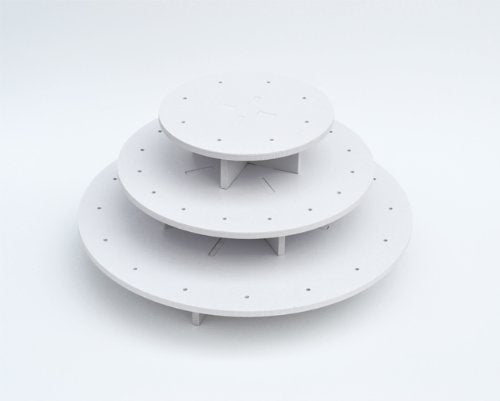 The Smart Baker® 3 Tier Round White Cake Pop Stand, Holds 40 Cake Pops As Seen on Shark Tank