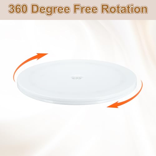 uxcell 4Pack Acrylic Lazy Susan Turntable, 9" Spinner Lazy Susan Turntable Organizer, Acrylic Ball Bearing Rotating Tray for Pantry Spice Rack Decorating, White - size: 9"