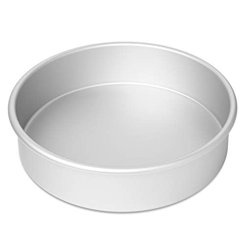 Last Confection 8 x 2 Inch Round Cake Pans, Set of 2 Anodized Aluminum Cake Pans Baking Tins - size: 2 Pack - 8" x 2" Deep