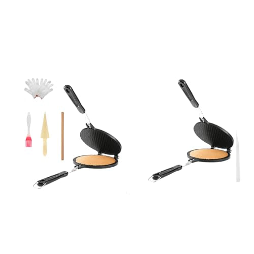 Dyna-Living 8.6 inches Waffle Cone Maker Ice Cream Cone Maker & 6.7'' Waffle Maker Non-stick Egg Roll Maker Waffle Bowl Maker