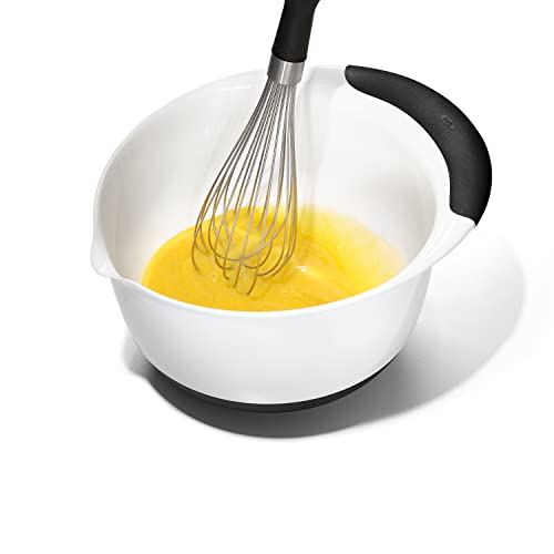 OXO Good Grips 3-Piece Plastic Mixing Bowl Set - Black & White - color: White, size: Small, Medium, Large