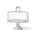 Lenox French Perle White Stoneware Cake Stand with Dome