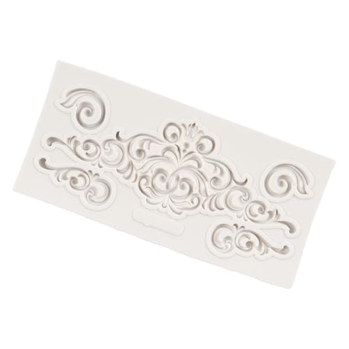 Baroque Fondant Mold Curlicues Scroll Lace Border Silicone Mold - color: Style A