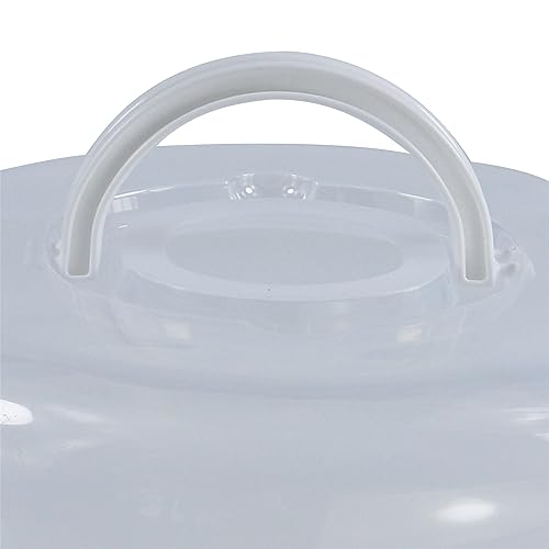 2Pcs Pie Carrier with Lid Portable Cheesecake Carrier 12 Inch Cupcake Cake for Thanksgiving Party Baby Shower Christmas (White) - color: White