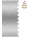 3 Pcs Metal Cake Scraper Smoother Cake Decorating Supplies Kit, 8.6 Inch - size: Cake Comb-5