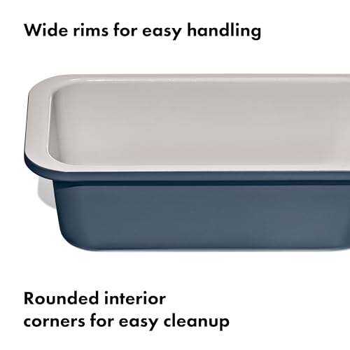 OXO Good Grips Non-Stick Pro Ceramic Coated Metal Bakeware, 1Lb Loaf Pan - color: Storm Blue, size: Loaf Pan