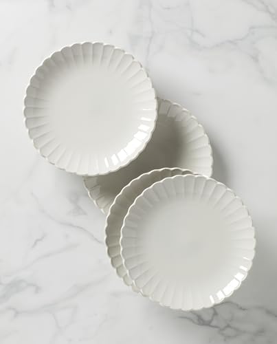 Lenox French Perle Scallop White Dinner Plate Set for 4 - color: White, style: Dinner Plates, Set of 4 Perle