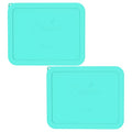 SOPHICO 11 Cup Silicone Replacement Rectangle Lids for Pyrex Glass 7212-PC - color: MINT- 2PACK