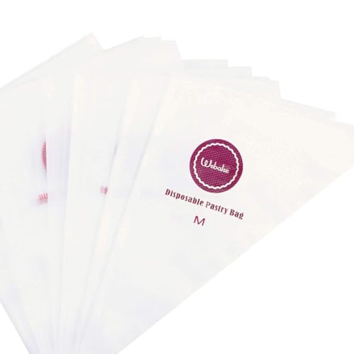Webake 14 Inch Disposable Pastry Bag Icing Piping Frosting Bags for Cake Decorating 100 Pcs (Medium)