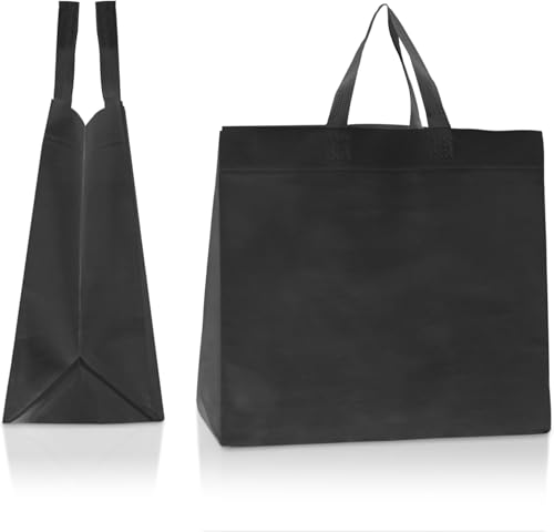 Simply Cool 200 Pack Reusable Grocery Bags, Medium Tote Bags Bulk, Black - color: Black, size: 200 Pack - Medium Bags