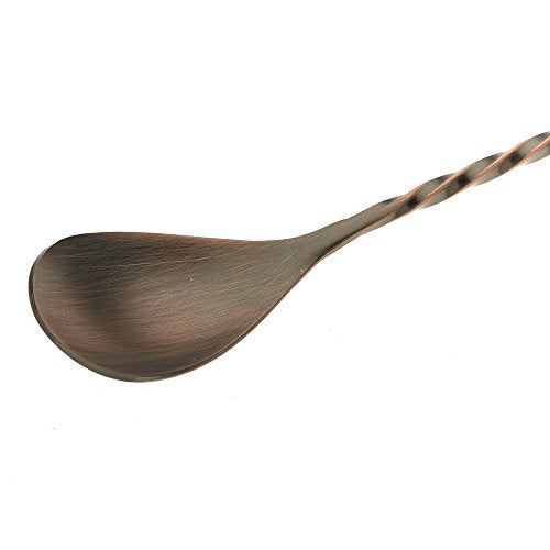 Barfly Bar Spoon with Strainer End, 15 3/4" (40.0 Cm), Antique Copper - color: Antique Copper, size: Strainer End 15 3/4" (40 cm)