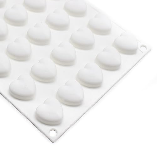Mini 35 holes Heart Shape Silicone Mold For Candy Chocolate Cake Mould Baking DIY Ice Tray Food Safe Kitchen Accessiories (Lover Heart B_11.76x6.88x0.56 inch) - size: Lover Heart B_11.76 X 6.88 X 0.56 inch